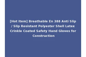 [Hot Item] Breathable En 388 Anti Slip / Slip Resistant Polyester Shell Latex Crinkle Coated Safety Hand Gloves for Construction