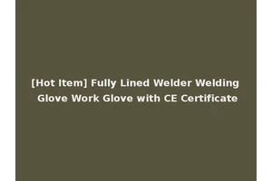 [Hot Item] Fully Lined Welder Welding Glove Work Glove with CE Certificate