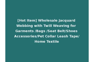 [Hot Item] Wholesale Jacquard Webbing with Twill Weaving for Garments /Bags /Seat Belt/Shoes Accessories/Pet Collar Leash Tape/Home Textile