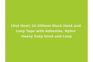 [Hot Item] 10-200mm Black Hook and Loop Tape with Adhesive, Nylon Heavy Duty Hook and Loop
