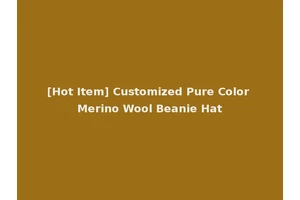 [Hot Item] Customized Pure Color Merino Wool Beanie Hat