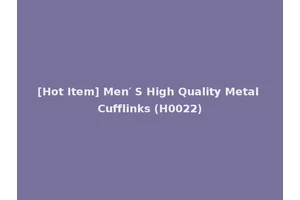 [Hot Item] Men′ S High Quality Metal Cufflinks (H0022)
