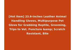 [Hot Item] 23.6-Inches Leather Animal Handling Gloves, Multipurpose Pet Glove for Grabbing Reptile, Grooming, Trips to Vet. Puncture &amp; Scratch Resistant, Bite