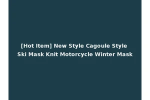 [Hot Item] New Style Cagoule Style Ski Mask Knit Motorcycle Winter Mask