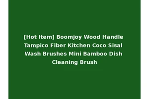 [Hot Item] Boomjoy Wood Handle Tampico Fiber Kitchen Coco Sisal Wash Brushes Mini Bamboo Dish Cleaning Brush