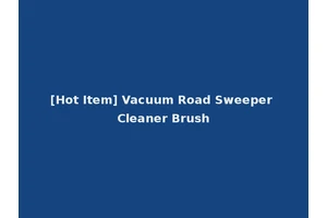 [Hot Item] Vacuum Road Sweeper Cleaner Brush