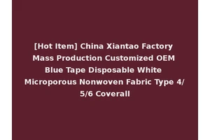 [Hot Item] China Xiantao Factory Mass Production Customized OEM Blue Tape Disposable White Microporous Nonwoven Fabric Type 4/5/6 Coverall