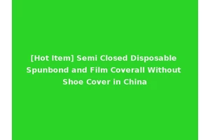 [Hot Item] Semi Closed Disposable Spunbond and Film Coverall Without Shoe Cover in China
