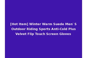 [Hot Item] Winter Warm Suede Men′ S Outdoor Riding Sports Anti-Cold Plus Velvet Flip Touch Screen Gloves