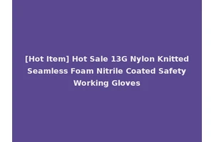 [Hot Item] Hot Sale 13G Nylon Knitted Seamless Foam Nitrile Coated Safety Working Gloves