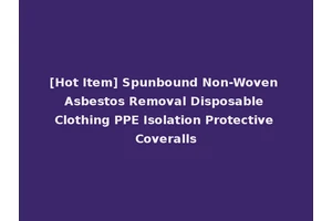 [Hot Item] Spunbound Non-Woven Asbestos Removal Disposable Clothing PPE Isolation Protective Coveralls