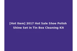 [Hot Item] 2017 Hot Sale Shoe Polish Shine Set in Tin Box Cleaning Kit