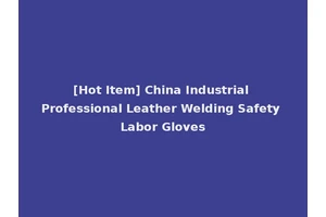 [Hot Item] China Industrial Professional Leather Welding Safety Labor Gloves