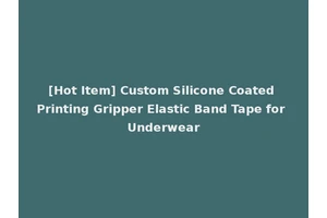 [Hot Item] Custom Silicone Coated Printing Gripper Elastic Band Tape for Underwear