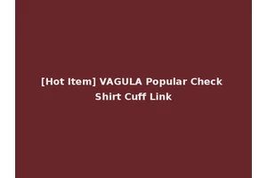 [Hot Item] VAGULA Popular Check Shirt Cuff Link