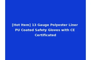 [Hot Item] 13 Gauge Polyester Liner PU Coated Safety Gloves with CE Certificated