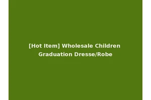 [Hot Item] Wholesale Children Graduation Dresse/Robe