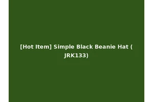 [Hot Item] Simple Black Beanie Hat (JRK133)