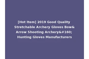 [Hot Item] 2019 Good Quality Stretchable Archery Gloves Bow&Arrow Shooting Archery  Hunting Gloves Manufacturers