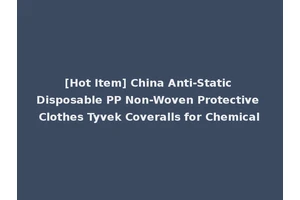 [Hot Item] China Anti-Static Disposable PP Non-Woven Protective Clothes Tyvek Coveralls for Chemical