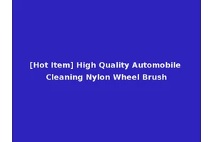 [Hot Item] High Quality Automobile Cleaning Nylon Wheel Brush