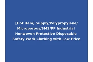 [Hot Item] Supply/Polypropylene/Microporous/SMS/PP Industrial Nonwoven Protective Disposable Safety Work Clothing with Low Price