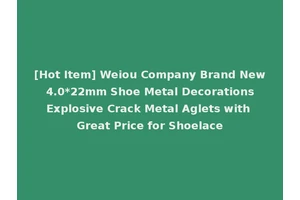 [Hot Item] Weiou Company Brand New 4.0*22mm Shoe Metal Decorations Explosive Crack Metal Aglets with Great Price for Shoelace
