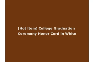[Hot Item] College Graduation Ceremony Honor Cord in White