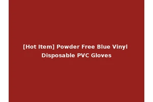 [Hot Item] Powder Free Blue Vinyl Disposable PVC Gloves