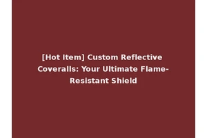 [Hot Item] Custom Reflective Coveralls: Your Ultimate Flame-Resistant Shield
