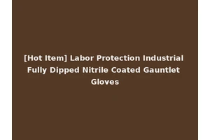 [Hot Item] Labor Protection Industrial Fully Dipped Nitrile Coated Gauntlet Gloves