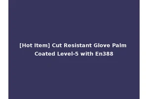 [Hot Item] Cut Resistant Glove Palm Coated Level-5 with En388