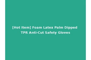 [Hot Item] Foam Latex Palm Dipped TPR Anti-Cut Safety Gloves