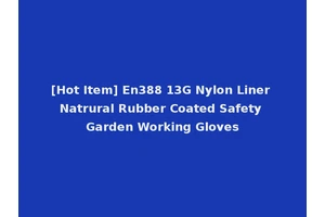 [Hot Item] En388 13G Nylon Liner Natrural Rubber Coated Safety Garden Working Gloves