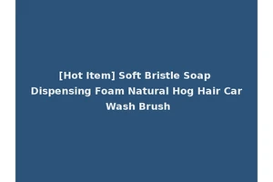 [Hot Item] Soft Bristle Soap Dispensing Foam Natural Hog Hair Car Wash Brush