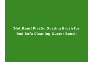 [Hot Item] Plastic Dusting Brush for Bed Sofa Cleaning Duster Beech