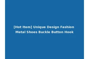 [Hot Item] Unique Design Fashion Metal Shoes Buckle Button Hook