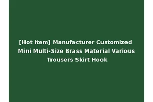 [Hot Item] Manufacturer Customized Mini Multi-Size Brass Material Various Trousers Skirt Hook
