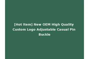 [Hot Item] New OEM High Quality Custom Logo Adjustable Casual Pin Buckle