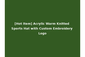 [Hot Item] Acrylic Warm Knitted Sports Hat with Custom Embroidery Logo