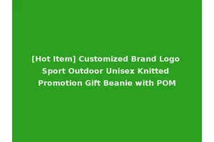 [Hot Item] Customized Brand Logo Sport Outdoor Unisex Knitted Promotion Gift Beanie with POM
