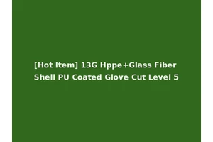 [Hot Item] 13G Hppe+Glass Fiber Shell PU Coated Glove Cut Level 5