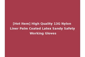 [Hot Item] High Quality 13G Nylon Liner Palm Coated Latex Sandy Safety Working Gloves