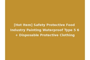 [Hot Item] Safety Protective Food Industry Painting Waterproof Type 5 6+ Disposable Protective Clothing
