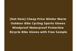 [Hot Item] Cheap Price Winter Warm Outdoor Bike Cycling Sports Gloves Windproof Waterproof Protective Bicycle Bike Gloves with Free Sample