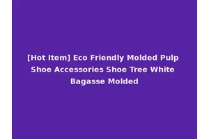 [Hot Item] Eco Friendly Molded Pulp Shoe Accessories Shoe Tree White Bagasse Molded