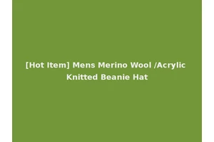 [Hot Item] Mens Merino Wool /Acrylic Knitted Beanie Hat