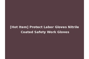 [Hot Item] Protect Labor Gloves Nitrile Coated Safety Work Gloves