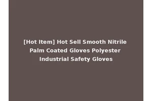 [Hot Item] Hot Sell Smooth Nitrile Palm Coated Gloves Polyester Industrial Safety Gloves