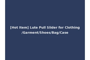 [Hot Item] Lute Pull Slider for Clothing/Garment/Shoes/Bag/Case